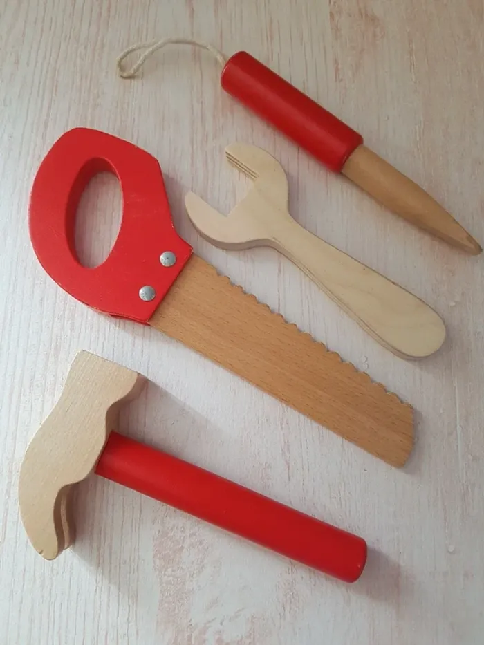 Coffret établi Bricolo de Janod et outils en bois - photo numéro 8
