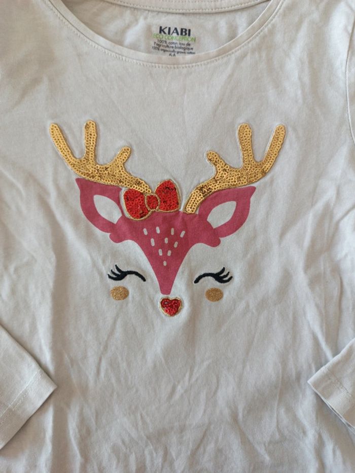 T-shirt manches longues Noël 5 ans - photo numéro 2