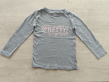 T-shirt fille longues manches tape à l'oeil 110/116cm