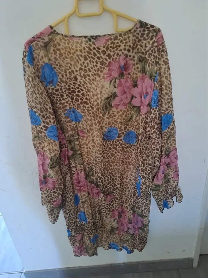 Blouse longue / Tunique Léopard Fleur Ulla Popkin 48/50 - photo numéro 11