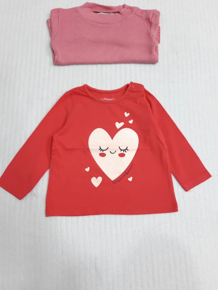 Lot de 3 tee-shirts manches longues 74 cm - photo numéro 2