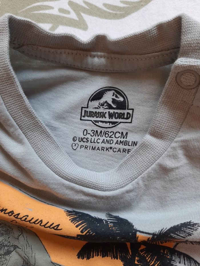 Tee-shirt jurassic world 0/3mois - photo numéro 2