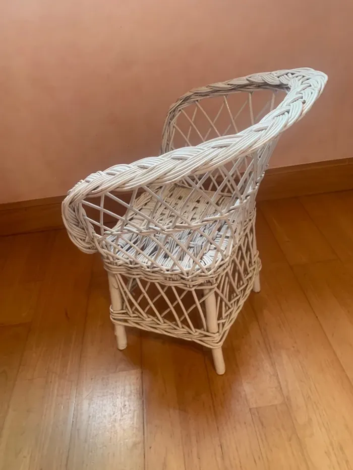 Chaise en rotin et osier enfant - photo numéro 2