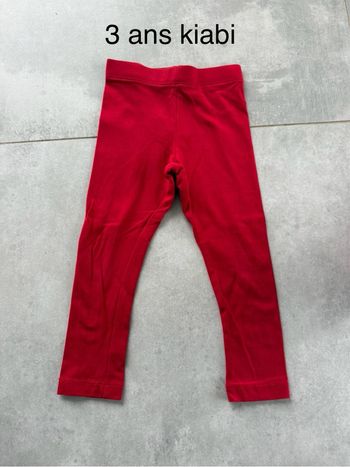Legging 3 ans kiabi  rouge