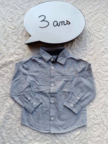 Chemise manches longues Garçon 3 ans Kiabi 100% coton