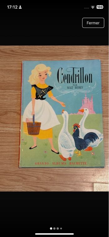 Album Vintage Cendrillon - Walt Disney - Collection "Grands Albums Hachette"