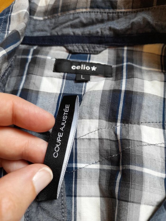 Chemise manches longues carreaux - photo numéro 3