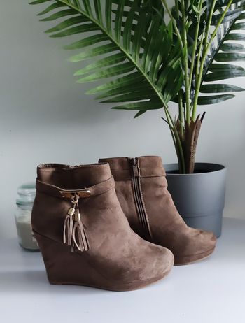 Bottines compensées plateforme