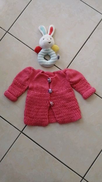 Gilet 3 mois fait main