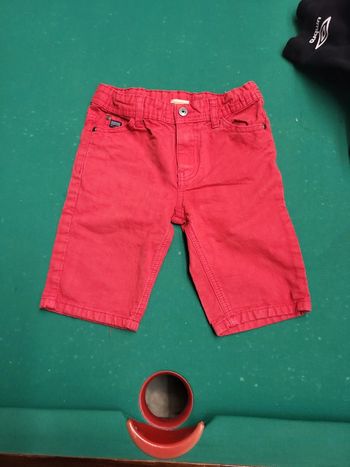 Short en jean rouge tape a l oeil 5 ans 110cm