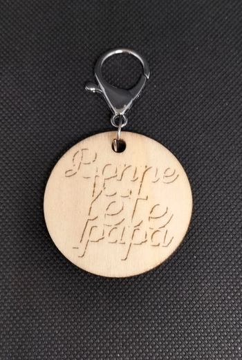 Porte clé rond bonne fête papa