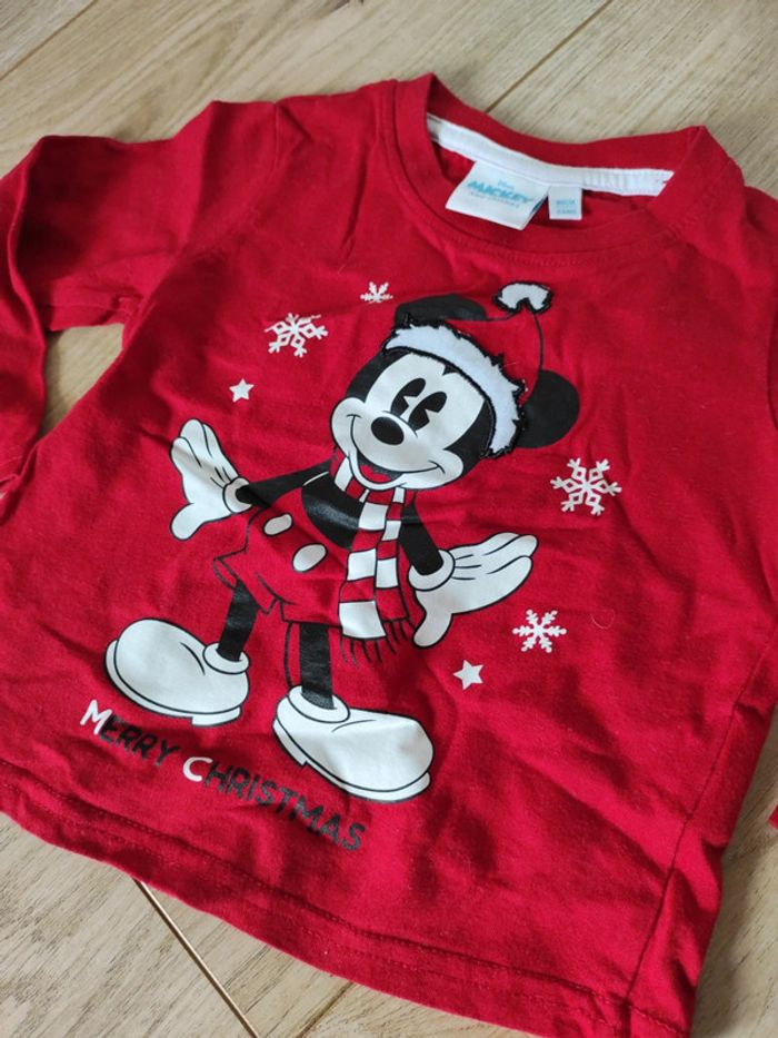 Tee shirt manches longues Mickey noël - photo numéro 2
