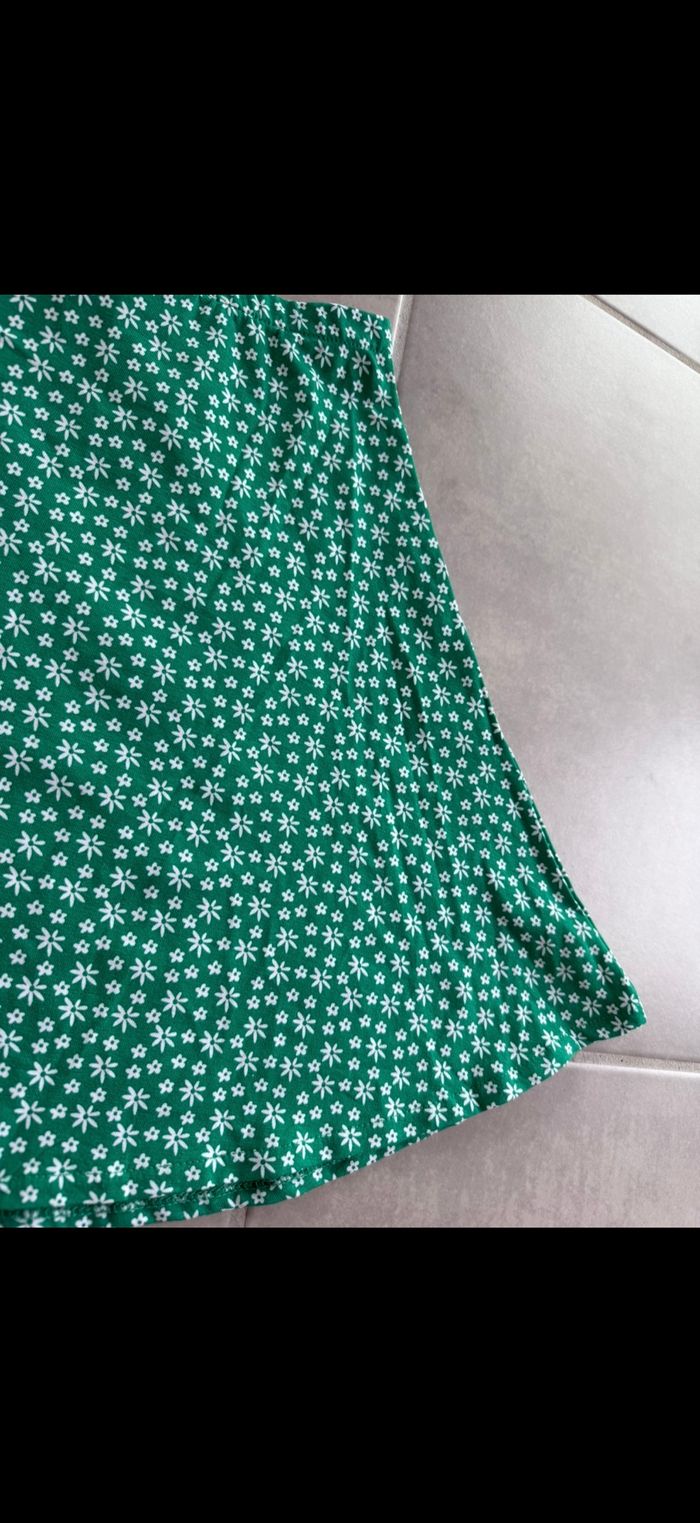 Jupe patineuse verte à fleurs 10 ans - photo numéro 10