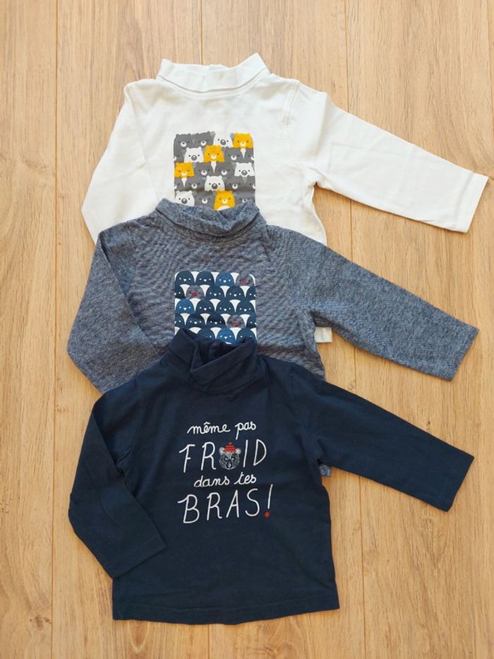 Lot de 3 sous-pulls Obaibi et Tape à l'oeil 18 mois