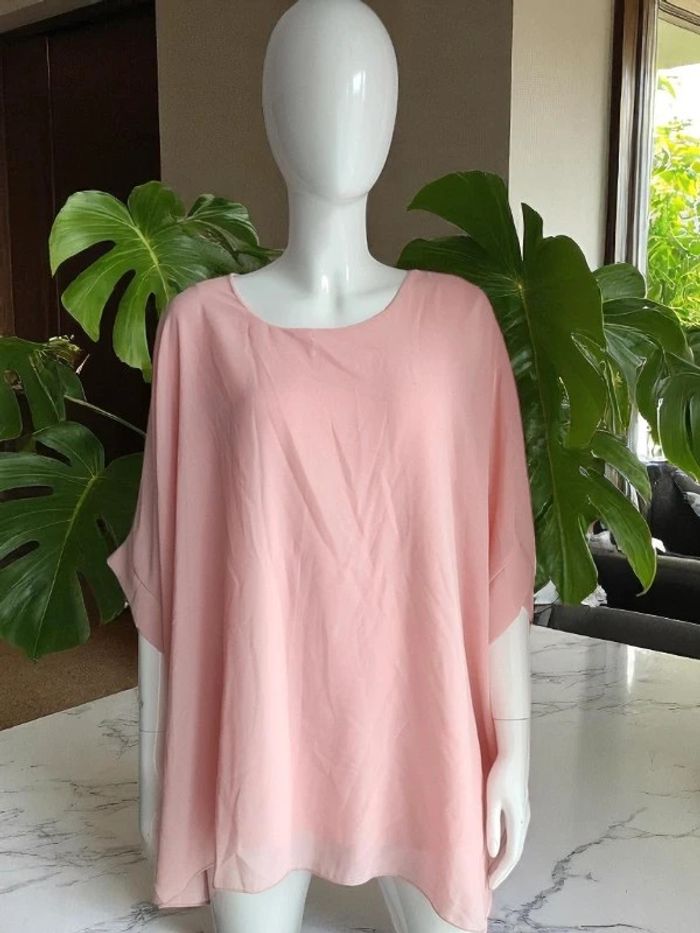 Tunique oversize rose clair