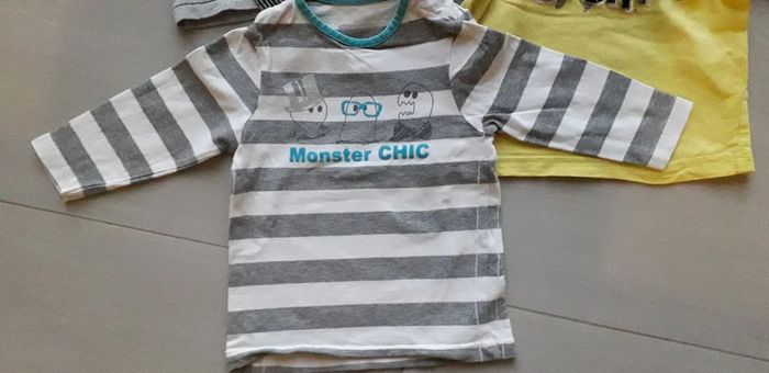 Lot de 4 tee-shirts manches longues 12 mois - photo numéro 2