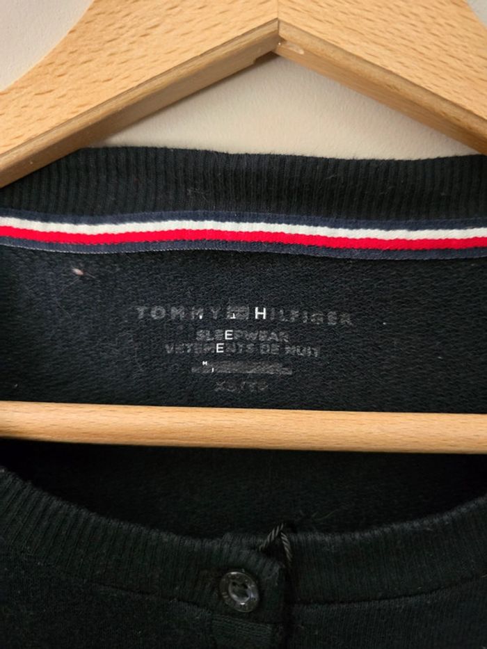 Sweat Tommy Hilfiger noir boutonné col rond XS / casual confortable - photo numéro 5