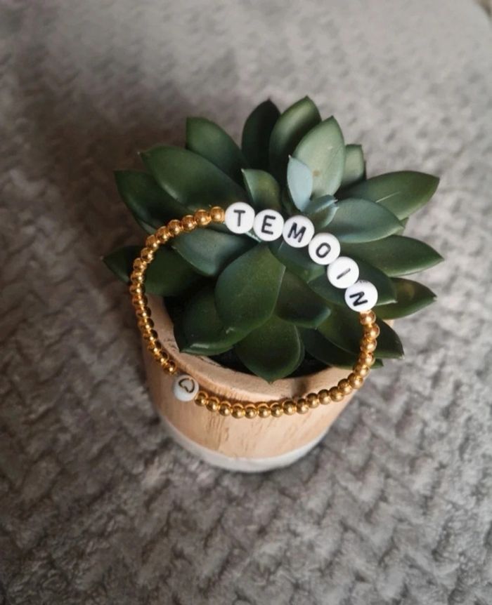 Bracelet Perle - Cadeau Témoin mariage / Demoiselle d'Honneur / Team Bride - photo numéro 4