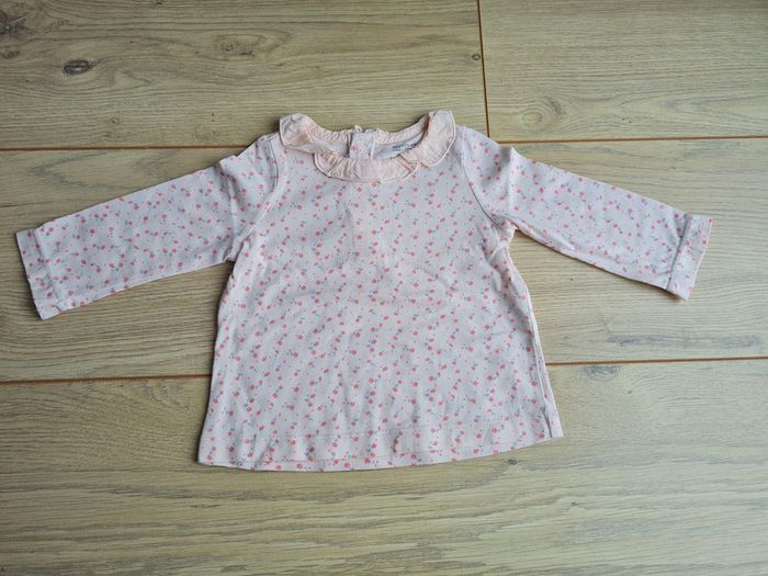 Tshirt ML fleuri 9 mois Natalys