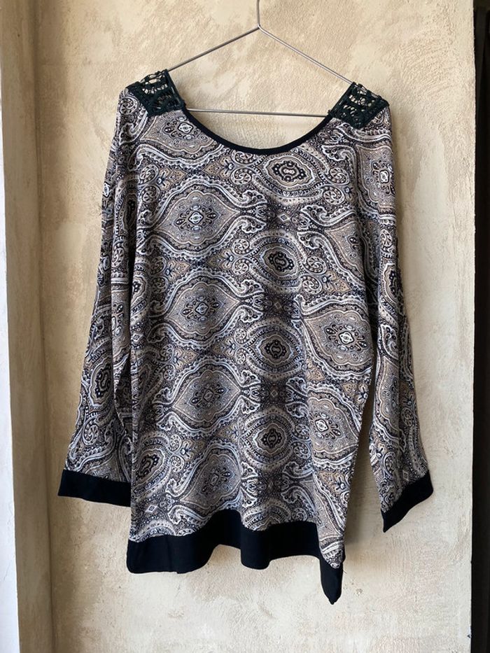 Top à motifs cachemire dos ajouré crochet Care You S/M - photo numéro 3