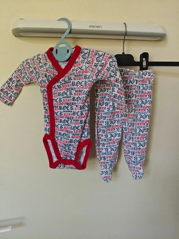 Ensemble body + pantalon 1-3mois