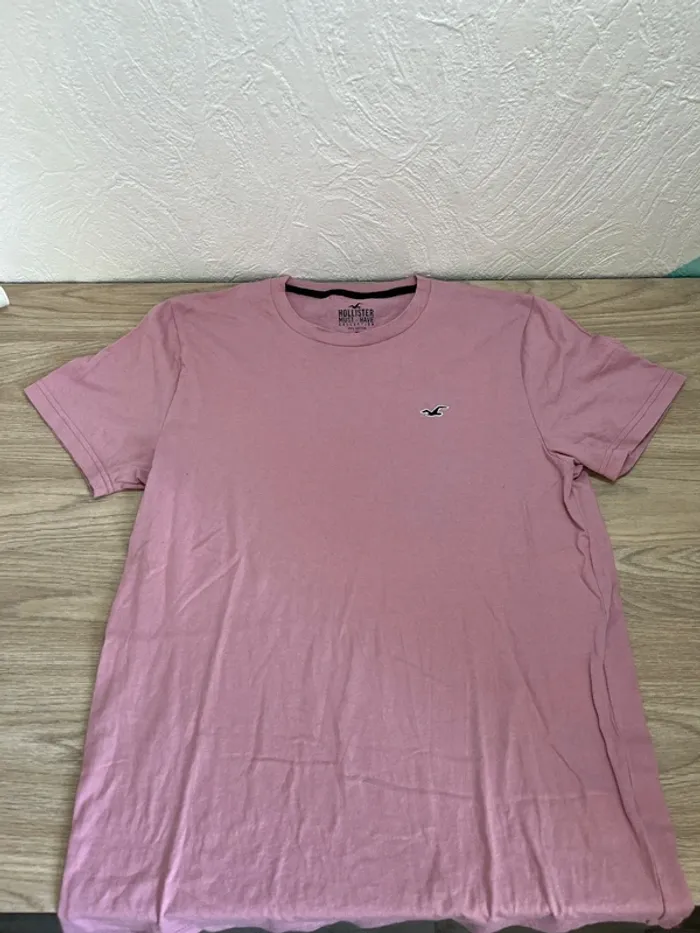 T-shirt Hollister-couleur rose - photo numéro 4