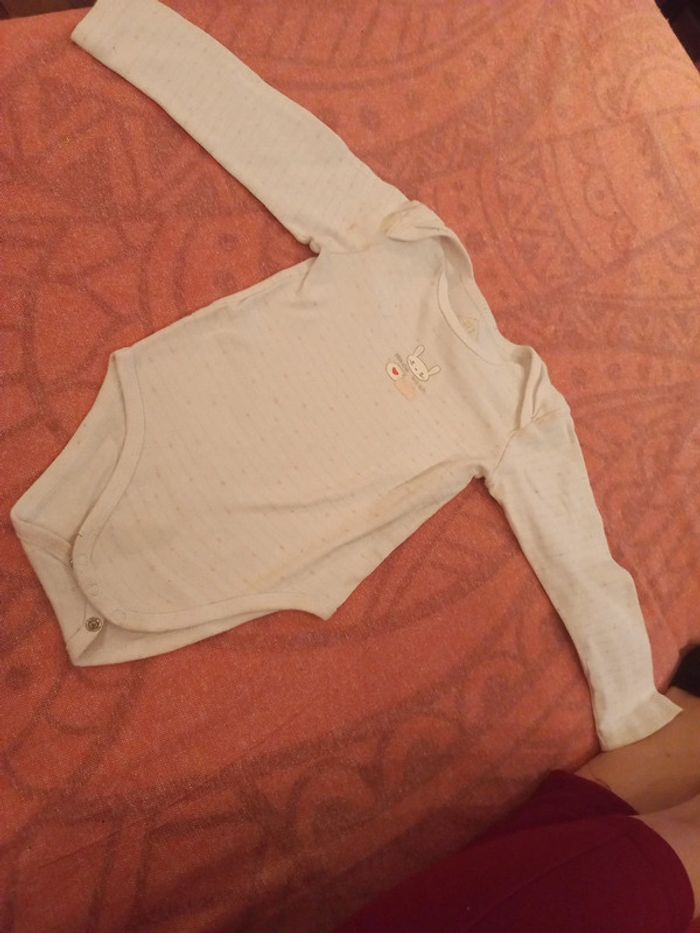 Body coton Made with love rayures rose pale 36 mois - photo numéro 5