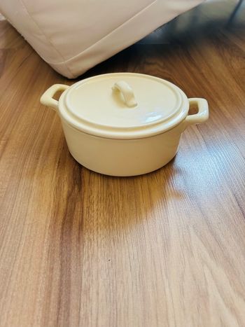 Mini-cocotte en céramique crème / beige clair