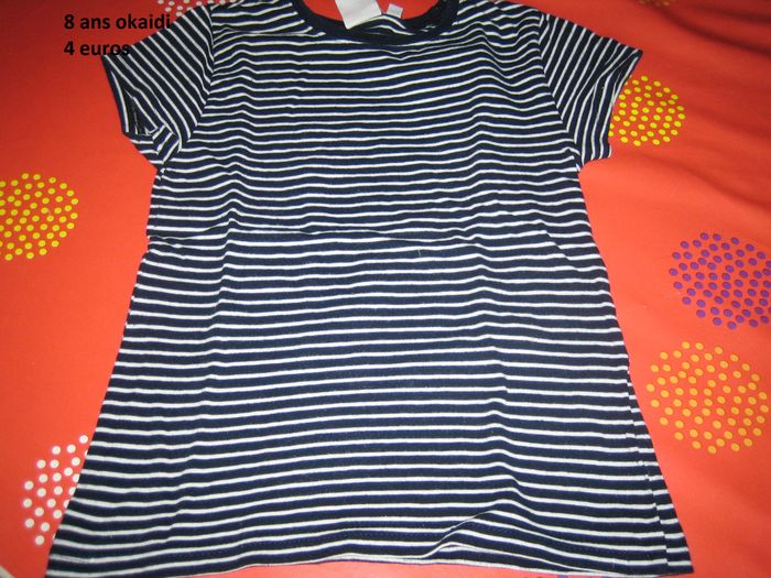 lot de 5 tee shirts okaidi et tape à l'oeil 8 ans été fille - photo numéro 3