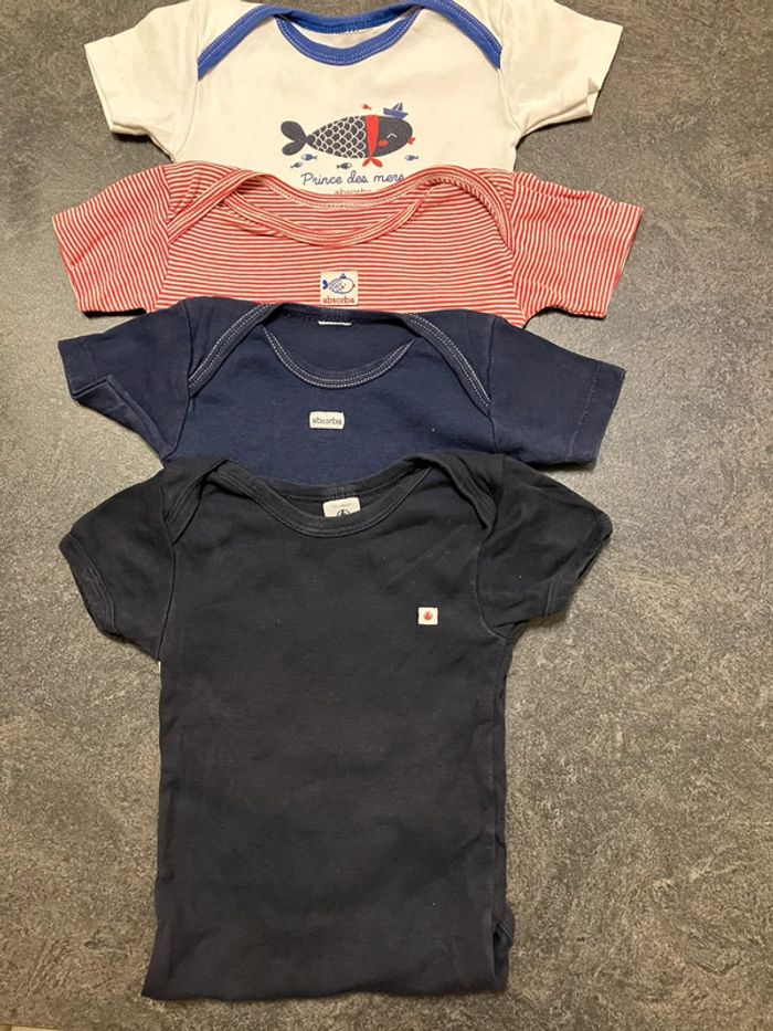 Lot de 4bodies manches courtes 24mois