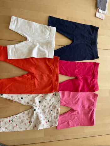 Lot de 6 leggings fille 6 mois multimarque