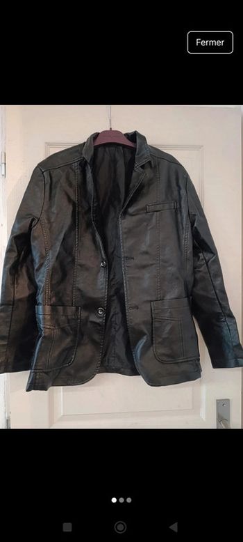 Veste mixte simili cuir, taille L