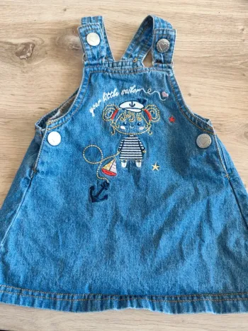 Robe salopette en jean
