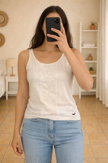 Débardeur crème xs hollister