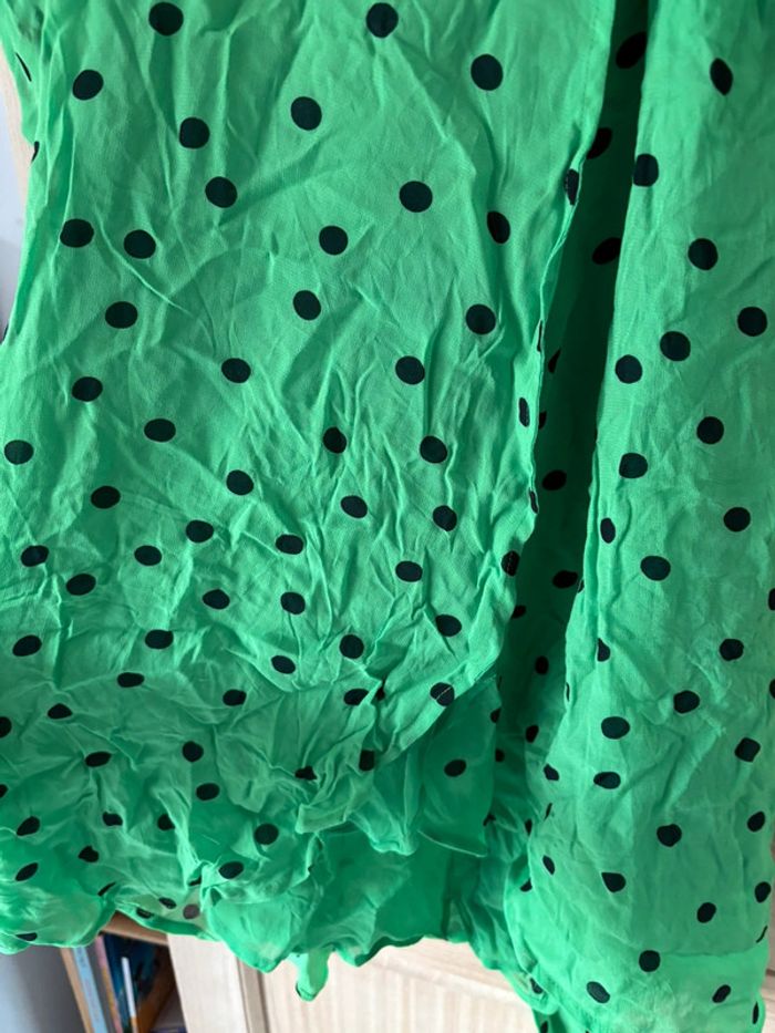 Robe Ganni verte à pois taille 38 - photo numéro 3