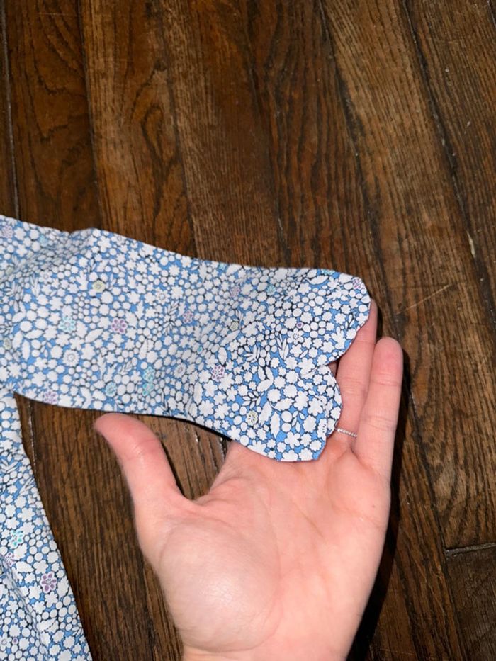 Blouse à col liberty  Fait main Taille 18 mois - photo numéro 3