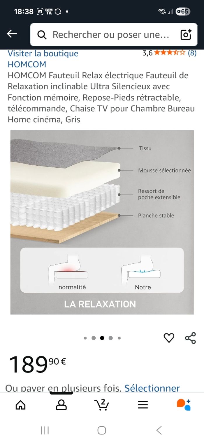 Fauteuil bien etre très très bon état - photo numéro 7