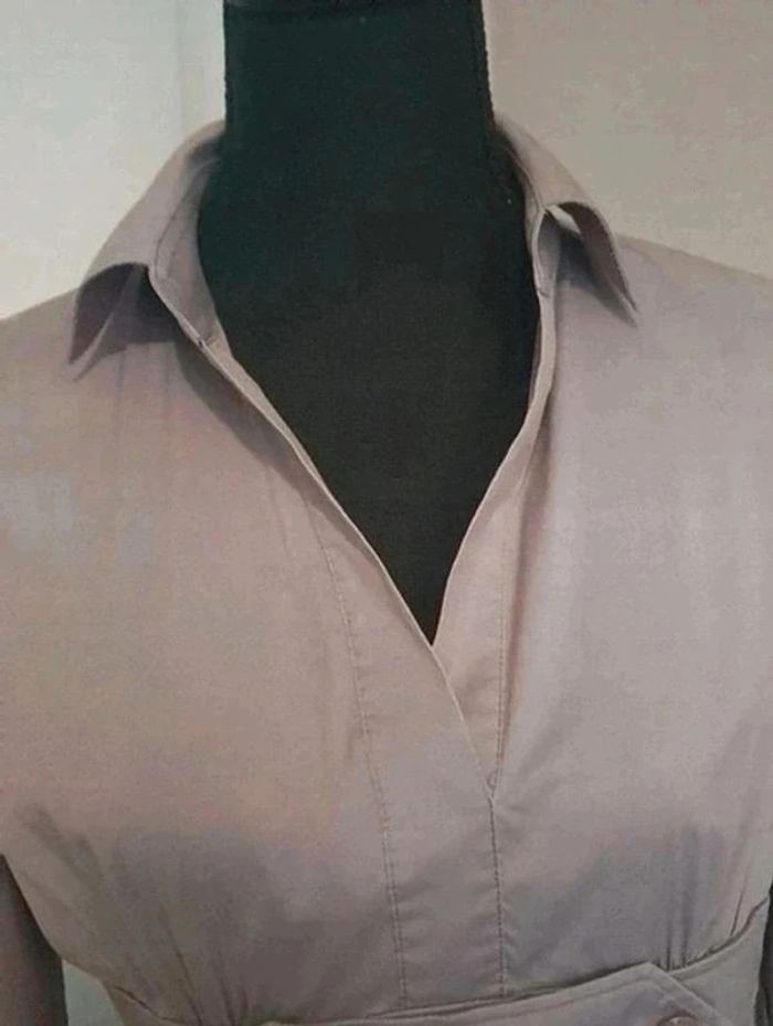 Chemise manches longues grise Esprit collection taille 36 - photo numéro 4