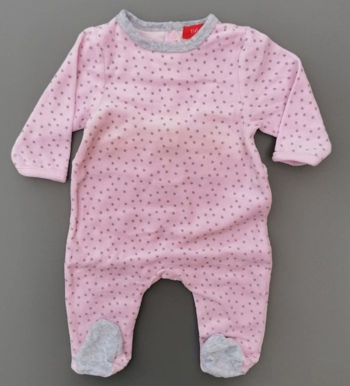 Lot de 7 pyjamas velours 3 mois fille petit bateau Okaïdi - photo numéro 6