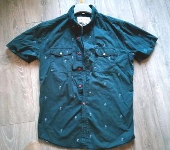 🌸Chemisette  bleu avec motifs palmiers "H&M" T.38🌸