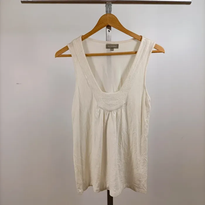 Lot 5 hauts femme blancs T 40 L – Esprit, Damart, Ycoo, In Extenso, mix manches LOT006 - photo numéro 2