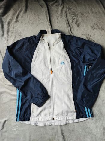 Veste de survêtement Adidas Mixte 40 blanc et bleu marine 2003
