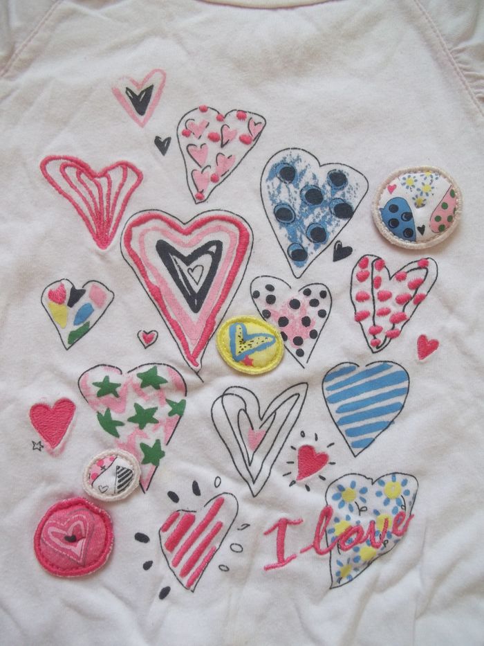 T-shirt rose à coeurs DPAM 8 ans - photo numéro 2