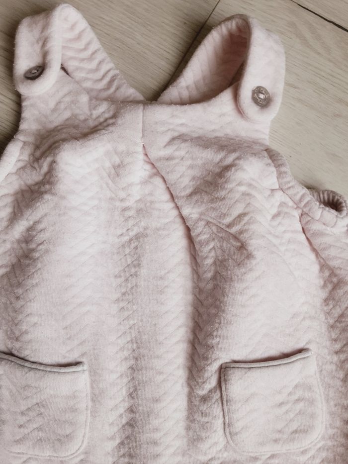 Vêtement bébé fille salopette grenouillère rose Obaïbi 3 mois - photo numéro 2