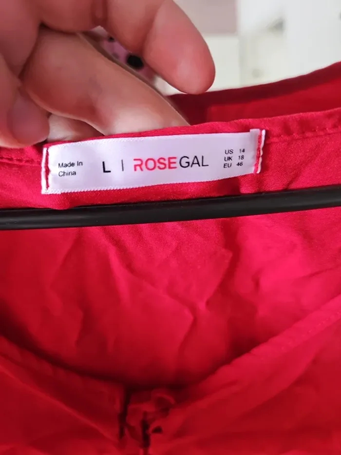 Blouse manche longue rouge t46 américaine - photo numéro 5