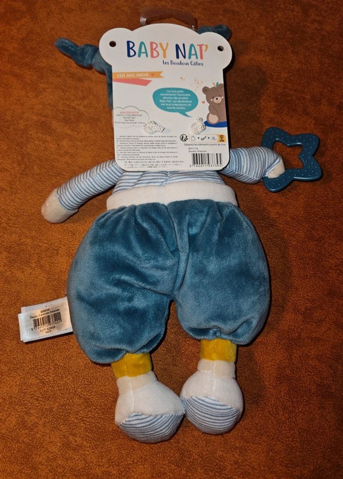 Polochon babynat 30 cm neuf - doudou peluche - photo numéro 3