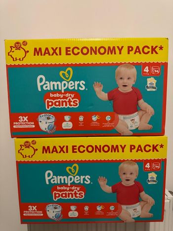Les couches Pampers taille 4 en baby dry pants