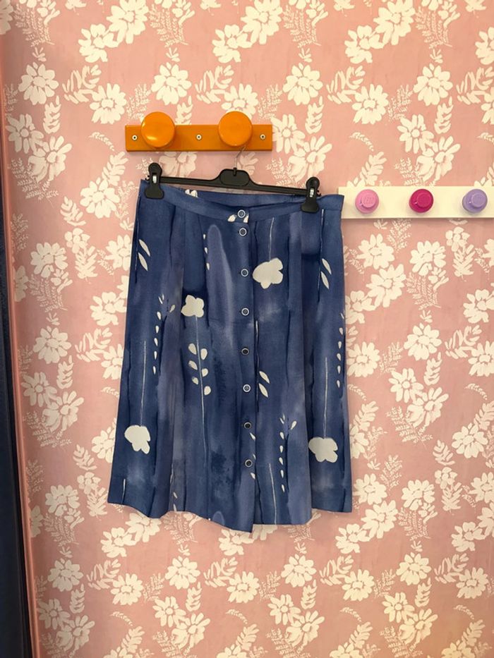 Jupe mi longue à fleurs vintage