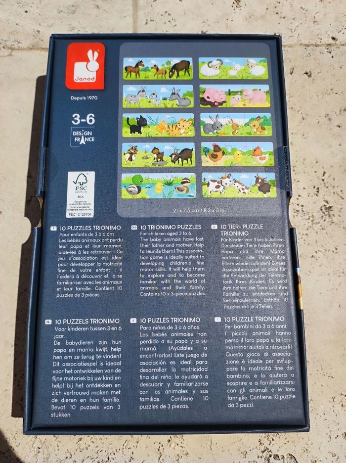 Mes premiers puzzles 3 pièces- jeu association - photo numéro 3