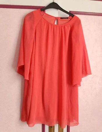 Robe corail " Atmosphère" T.38